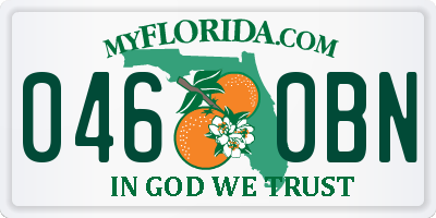 FL license plate 0460BN