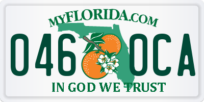 FL license plate 0460CA