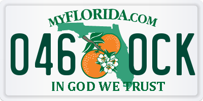 FL license plate 0460CK