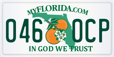 FL license plate 0460CP