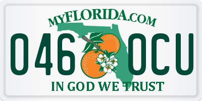 FL license plate 0460CU