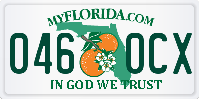 FL license plate 0460CX