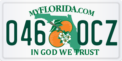 FL license plate 0460CZ