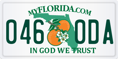 FL license plate 0460DA