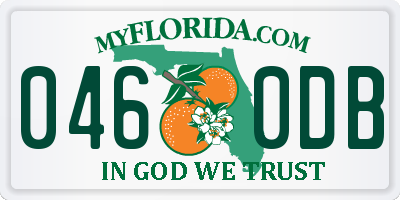 FL license plate 0460DB