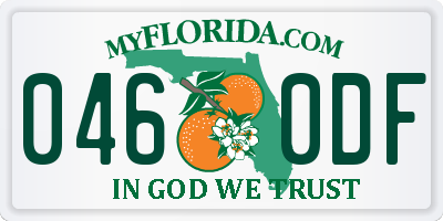 FL license plate 0460DF