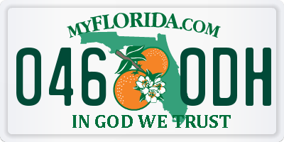 FL license plate 0460DH