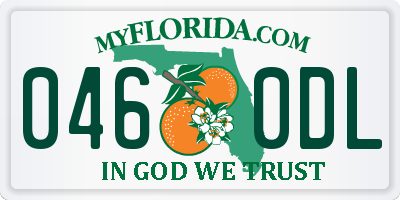 FL license plate 0460DL