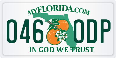 FL license plate 0460DP
