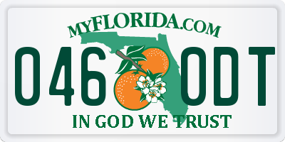 FL license plate 0460DT