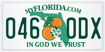 FL license plate 0460DX