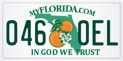 FL license plate 0460EL