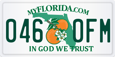 FL license plate 0460FM