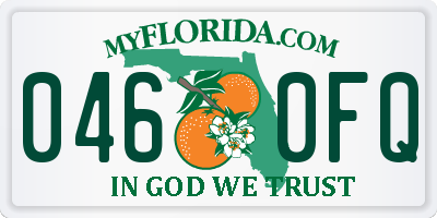 FL license plate 0460FQ