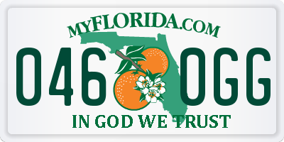 FL license plate 0460GG