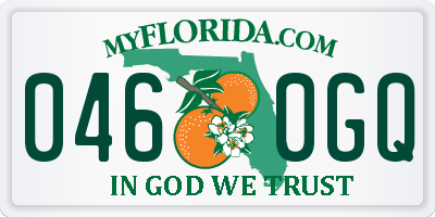FL license plate 0460GQ