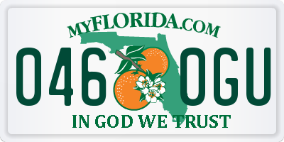 FL license plate 0460GU