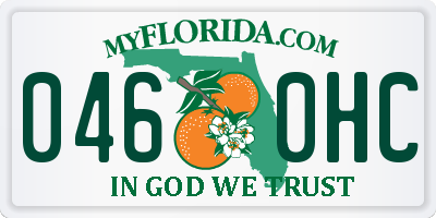 FL license plate 0460HC