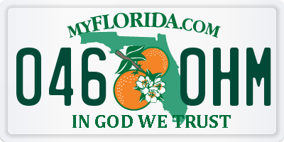 FL license plate 0460HM