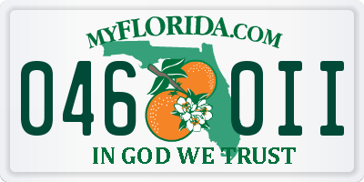 FL license plate 0460II