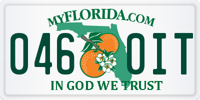 FL license plate 0460IT