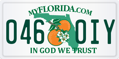 FL license plate 0460IY