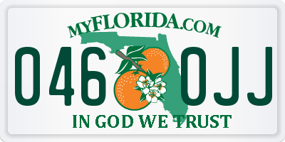 FL license plate 0460JJ