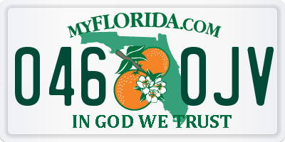 FL license plate 0460JV