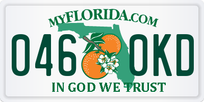 FL license plate 0460KD
