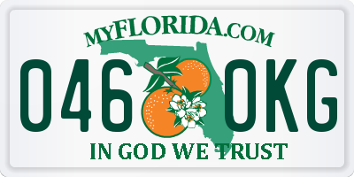 FL license plate 0460KG