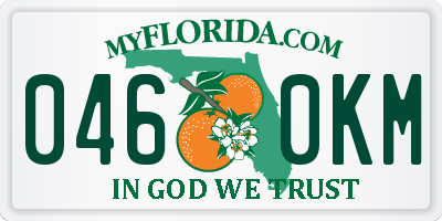 FL license plate 0460KM
