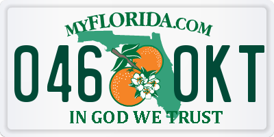 FL license plate 0460KT