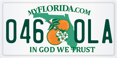 FL license plate 0460LA