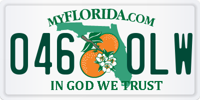 FL license plate 0460LW
