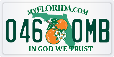 FL license plate 0460MB