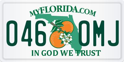 FL license plate 0460MJ