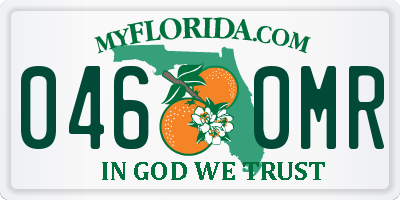 FL license plate 0460MR