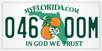 FL license plate 0460OM