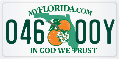 FL license plate 0460OY