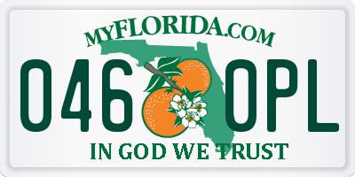 FL license plate 0460PL