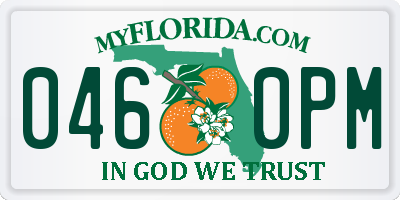 FL license plate 0460PM