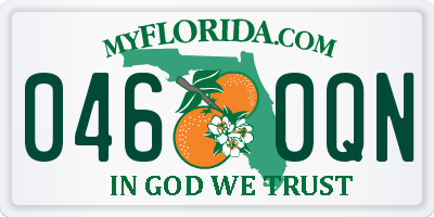FL license plate 0460QN