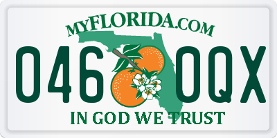 FL license plate 0460QX