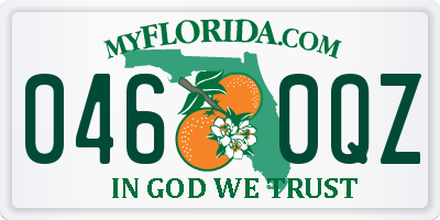 FL license plate 0460QZ