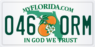 FL license plate 0460RM