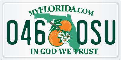 FL license plate 0460SU