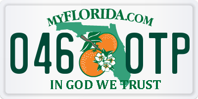 FL license plate 0460TP