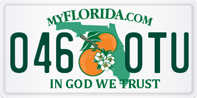 FL license plate 0460TU