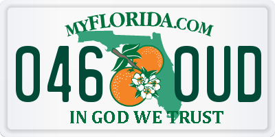 FL license plate 0460UD