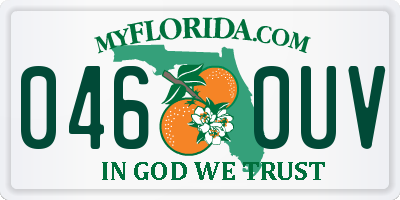 FL license plate 0460UV
